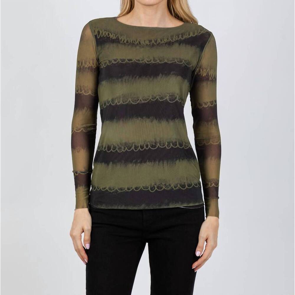 NEW AMB DESIGNS florence double sheer top in yellowstone